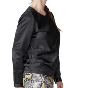 Anthropologie UNIVERSAL STANDARD Lucina LS Satin Gathered Tie Top Size 4XS 2-4